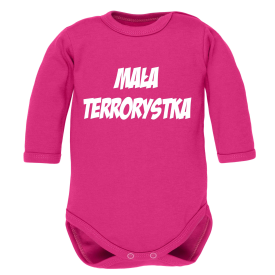 Body z dowcipnym napisem Mała terrorystka.