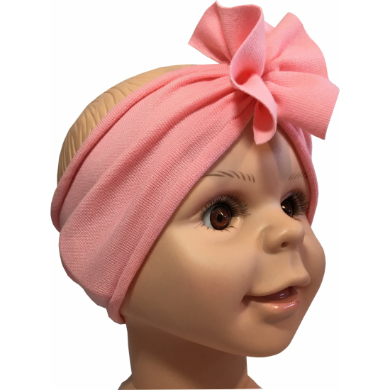 Opaska niemowlęca bawełniana mini turban z kokardką – polska produkcja