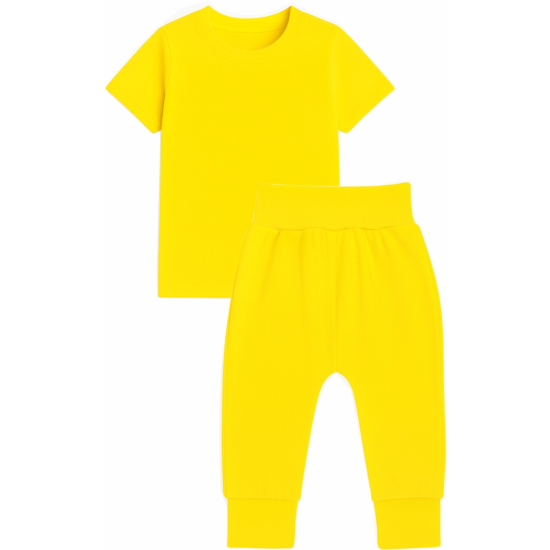 Czarny komplet dziecięcy 100% bawełna – koszulka i spodnie, polska produkcja.